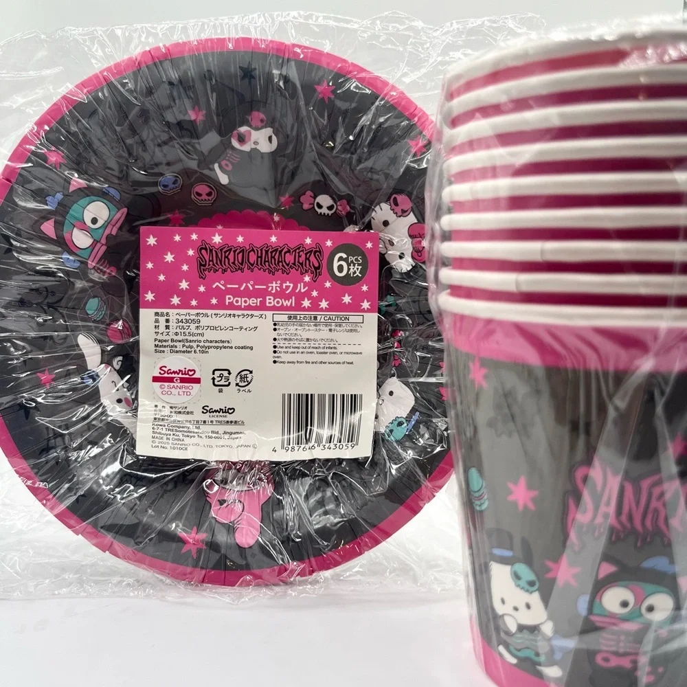 Sanrio Characters Paper Bowls and Cups Set